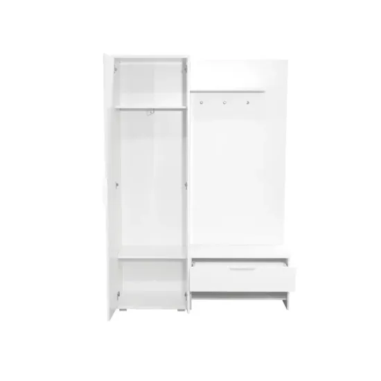Cuier Milo Matt cu finisaj mat, design minimalist și PAL melaminat, 140x40x200 cm, alb picture - 2