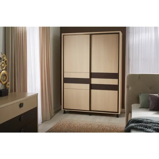 Dormitor Cristal - bej - pat 160x200 cm, modern, PAL picture - 3
