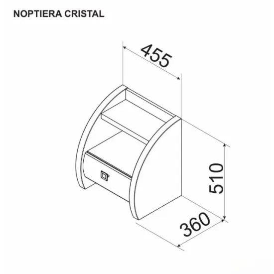 Dormitor Cristal - bej - pat 160x200 cm, modern, PAL picture - 5
