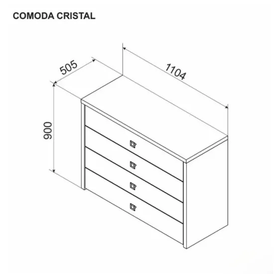 Dormitor Cristal - bej - pat 160x200 cm, modern, PAL picture - 6