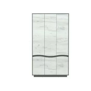 Set Dormitor Geneva Modular, PAL Laminat, 160x200 cm, Gri Grafit și Stejar Craft Alb picture - 4