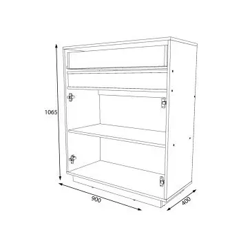 Set Dormitor Geneva Modular, PAL Laminat, 160x200 cm, Gri Grafit și Stejar Craft Alb picture - 9