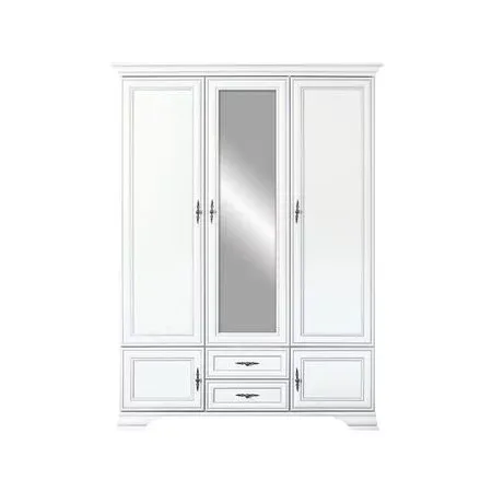 Dulap Idento SZF5D2S, 5 uși, 2 sertare, MDF și PAL laminat, 159.5x61x225 cm, alb alpin
