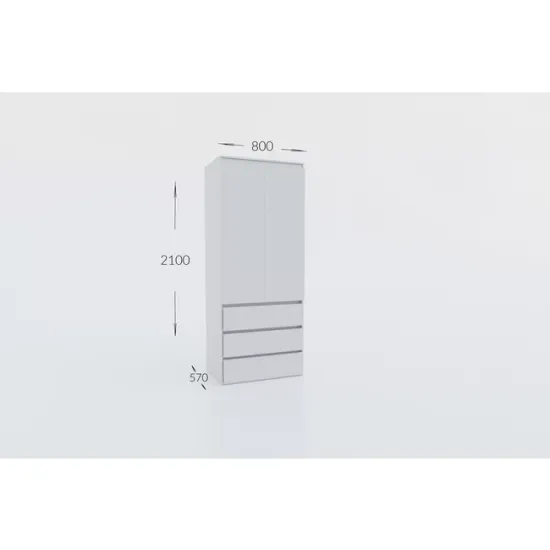 Dulap Idea Artisan, cu polite multiple, structură PAL melaminat + MDF, design modern, 80x210x57 cm, personalizabil picture - 3
