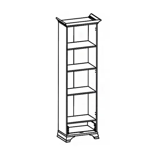 Dulap Idento REG1D1S,  1 ușă și 1 sertar, MDF și PAL laminat, 69.5x43x210 cm, alb alpin picture - 2
