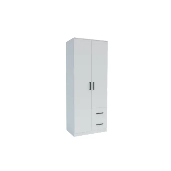 Dulap Simple Sonoma 2D cu sertare, structură PAL melaminat, design modern, 205x80x52 cm, Sonoma picture - 3
