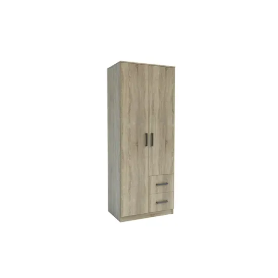 Dulap Simple Sonoma 2D cu sertare, structură PAL melaminat, design modern, 205x80x52 cm, Sonoma picture - 5