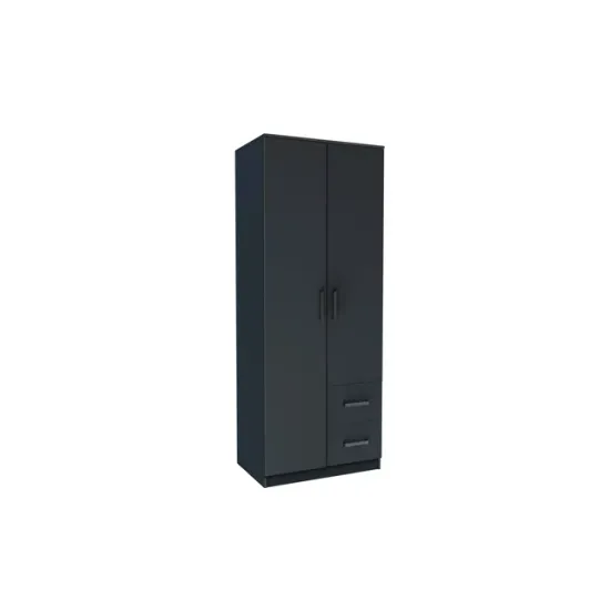 Dulap Simple Sonoma 2D cu sertare, structură PAL melaminat, design modern, 205x80x52 cm, Sonoma picture - 4