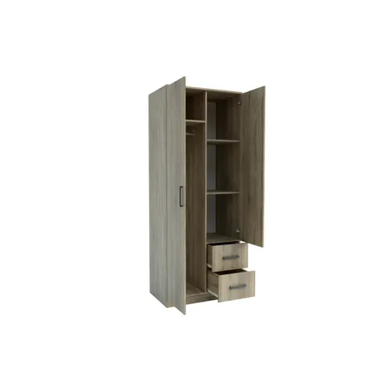 Dulap Simple Sonoma 2D cu sertare, structură PAL melaminat, design modern, 205x80x52 cm, Sonoma picture - 6