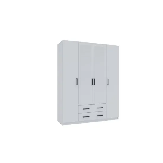 Dulap Simple Sonoma 4D, structură PAL melaminat, compartimentare eficientă, design minimalist, 205x160x52 cm, Sonoma picture - 6