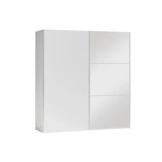Dulap Vigo PAL Melaminat, Usi Glisante, 200x65x215 cm Alb picture - 2