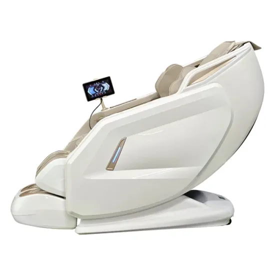 Fotoliu masaj alb cu functie vocala, încălzire, bluetooth, 8 programe automate, airbag corp complet, LED touch, Șină SL lungă picture - 4