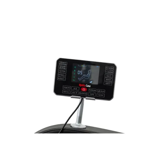 Fotoliu masaj gravitație zero gri, încălzire, bluetooth, role picioare, airbag corp complet, LED touch picture - 8