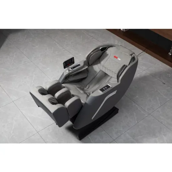 Fotoliu masaj gri cu încălzire, bluetooth role 3D, airbag corp complet, LED touch, Șină SL-TRACK picture - 8