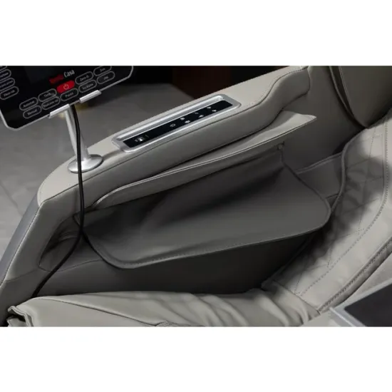 Fotoliu masaj gri cu încălzire, bluetooth role 3D, airbag corp complet, LED touch, Șină SL-TRACK picture - 14