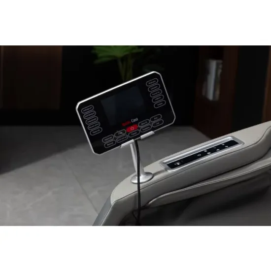 Fotoliu masaj gri cu încălzire, bluetooth role 3D, airbag corp complet, LED touch, Șină SL-TRACK picture - 15
