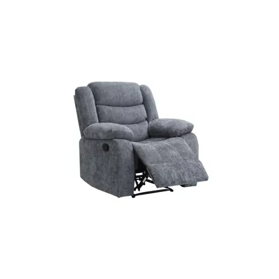 Fotoliu Recliner Relax, mecanism rabatabil, suport picioare, tapițerie catifea, 90x88x105 cm, Gri picture - 3