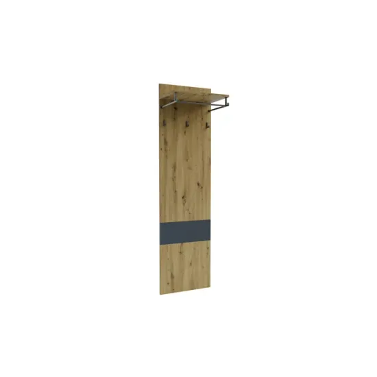 Hol Urban 2, set mobilier hol, dulap spațios cu bară și polite, pantofar, placă cuier și oglindă, PAL melaminat + MDF, 150x196 cm, personalizabil picture - 2