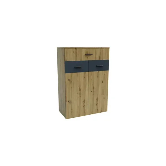 Hol Urban 2, set mobilier hol, dulap spațios cu bară și polite, pantofar, placă cuier și oglindă, PAL melaminat + MDF, 150x196 cm, personalizabil picture - 4