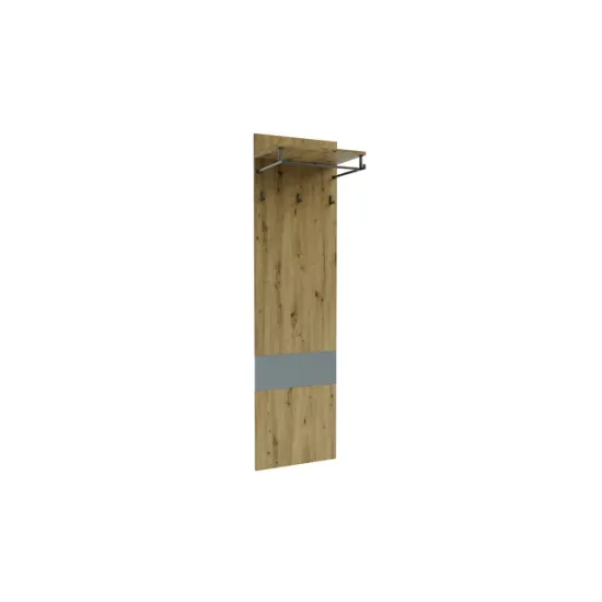Hol Urban 2, set mobilier hol, dulap spațios cu bară și polite, pantofar, placă cuier și oglindă, PAL melaminat + MDF, 150x196 cm, personalizabil picture - 8