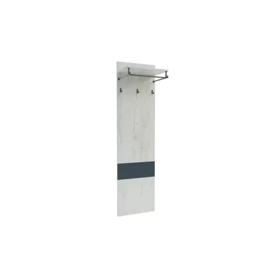 Hol Urban 2, set mobilier hol, dulap spațios cu bară și polite, pantofar, placă cuier și oglindă, PAL melaminat + MDF, 150x196 cm, personalizabil picture - 9