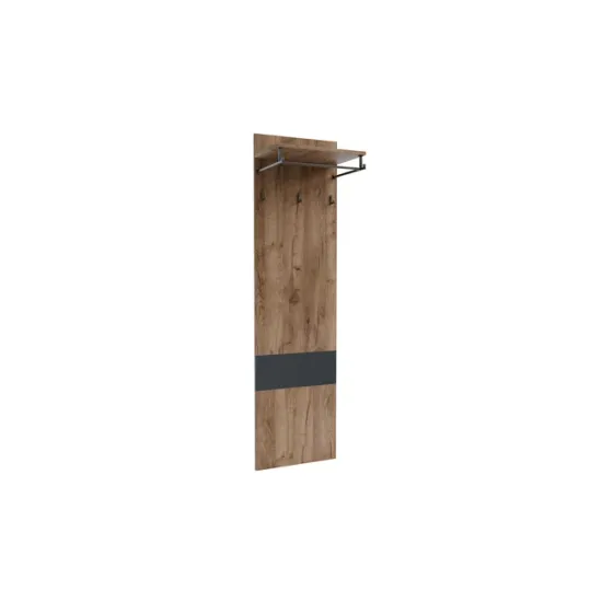 Hol Urban 2, set mobilier hol, dulap spațios cu bară și polite, pantofar, placă cuier și oglindă, PAL melaminat + MDF, 150x196 cm, personalizabil picture - 10