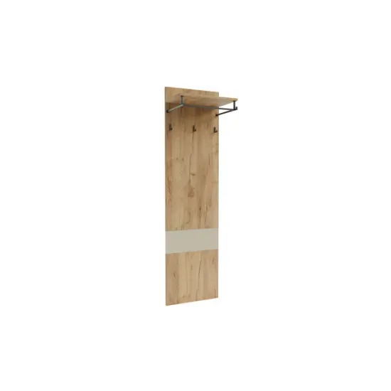 Hol Urban 2, set mobilier hol, dulap spațios cu bară și polite, pantofar, placă cuier și oglindă, PAL melaminat + MDF, 150x196 cm, personalizabil picture - 11