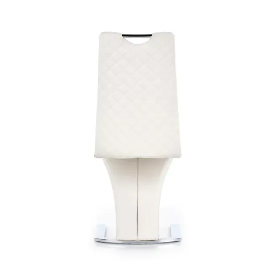Scaun K188, design ergonomic, cadru metalic + tapițerie ecopiele, 45x58x99 cm, alb picture - 5