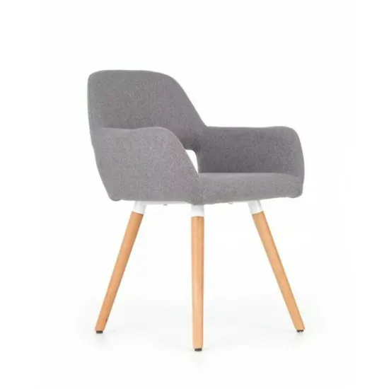 Scaun K283, design compact și șezut moale, material textil, 56x56x80 cm, gri picture - 4