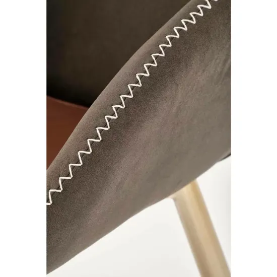 Scaun K304, șezut ergonomic și formă modernă, material textil, 62x59x81 cm, gri picture - 7