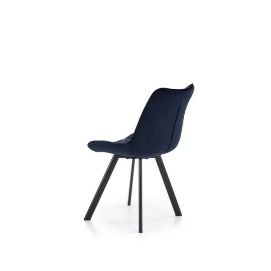 Scaun K332 cu tapițerie textilă, structură metalică, 46x61x84 cm, bleumarin picture - 3
