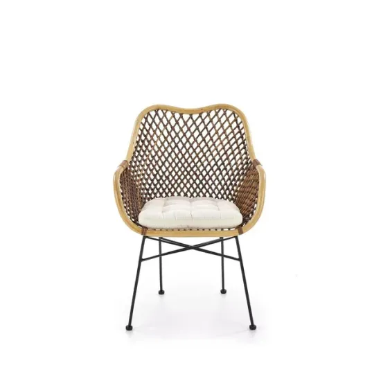 Scaun K336, șezut moale și cadru rezistent, material textil, 64x64x89 cm, natural picture - 2