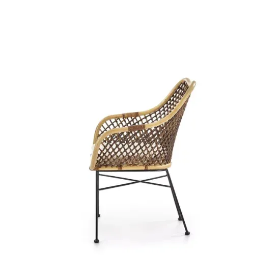 Scaun K336, șezut moale și cadru rezistent, material textil, 64x64x89 cm, natural picture - 3