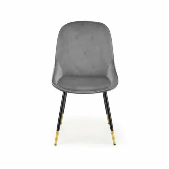 Scaun K437 tapițat, design ergonomic, cadru metalic, 49x55x88x47 cm, gri picture - 2