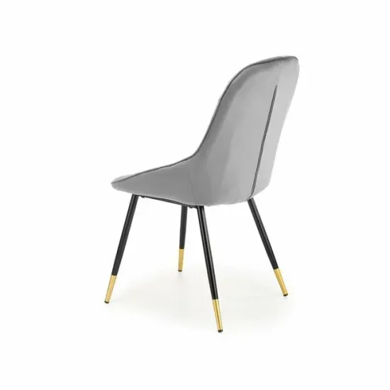 Scaun K437 tapițat, design ergonomic, cadru metalic, 49x55x88x47 cm, gri picture - 3