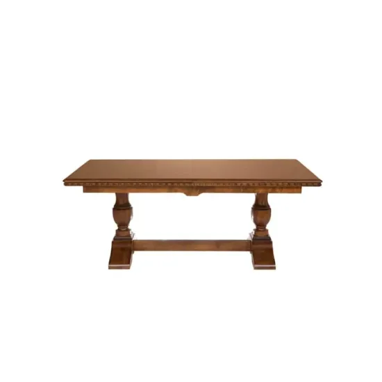 Masă Diana extensibilă, design clasic cu sculpturi manuale, lemn masiv și MDF, 200/278x100x80 cm, culoare personalizabilă picture - 2