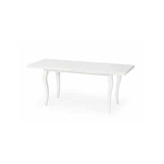 Masă Mozart extensibilă, blat MDF laminat, picioare lemn fag, 140-180x80x75 cm, alb picture - 4