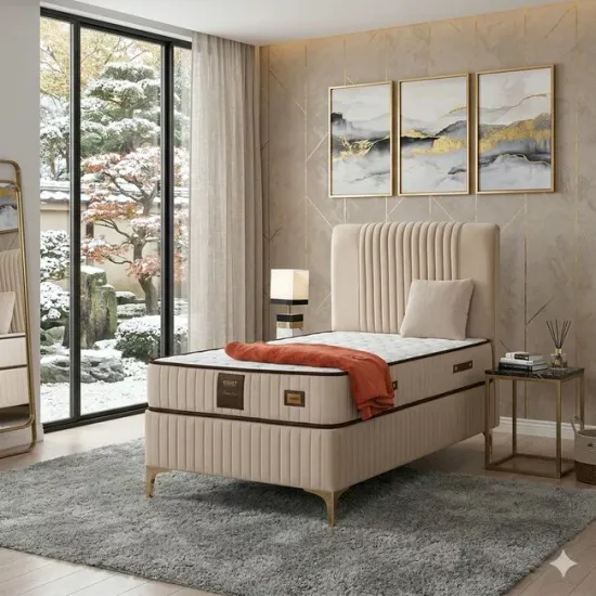 Pat + Saltea gratis Nova, roz - 100x200 cm, spațiu depozitare, tapițat picture - 2