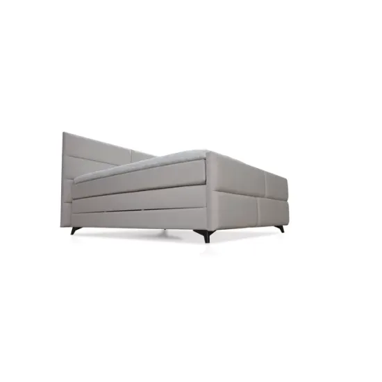 Pat Smarald boxspring, cu spațiu de depozitare, picioare metalice, saltea Pocket, 160x200 cm picture - 2