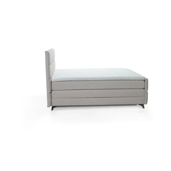 Pat Smarald boxspring, cu spațiu de depozitare, picioare metalice, saltea Pocket, 160x200 cm picture - 5