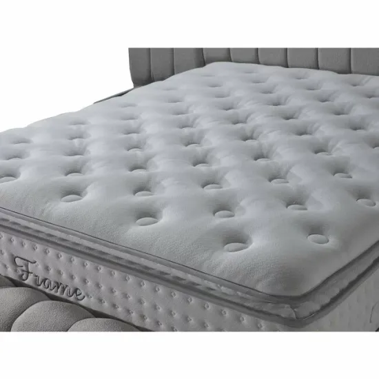Pat tapițat cu Saltea Gratis,  Boss XXL 180x200 cm crem cu somieră rabatabilă, ladă depozitare picture - 6