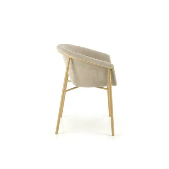 Scaun K489, tapițat elegant cu stofă de calitate, structură metalică, 59x56x80x46 cm, bej picture - 6