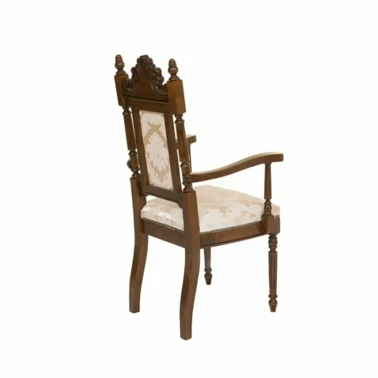 Scaun Sonia cu brațe 46x48x100 cm din lemn masiv și tapițerie confortabilă picture - 3