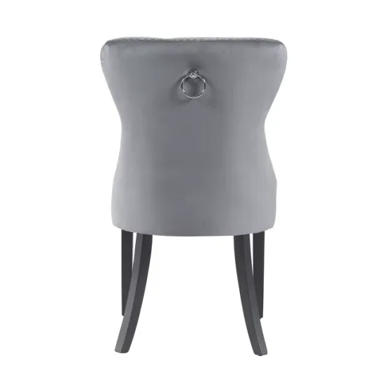 Scaun tapițat Mira MC, picioare din lemn negru, design elegant cu nasturi, șezut ergonomic, tapițerie premium, personalizabil picture - 10