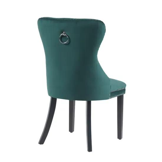 Scaun tapițat Mira MC, picioare din lemn negru, design elegant cu nasturi, șezut ergonomic, tapițerie premium, personalizabil picture - 9