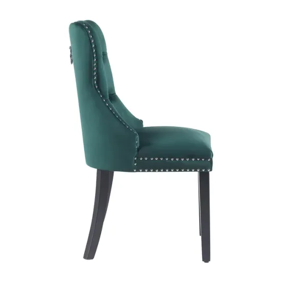 Scaun tapițat Mira MC, picioare din lemn negru, design elegant cu nasturi, șezut ergonomic, tapițerie premium, personalizabil picture - 6