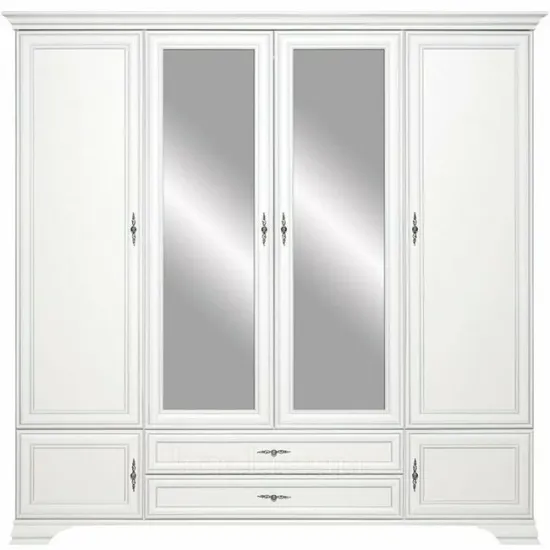 Dormitor Idento, Set Mobilier Clasic, PAL și MDF, 160x200 cm, Alb Alpin picture - 5