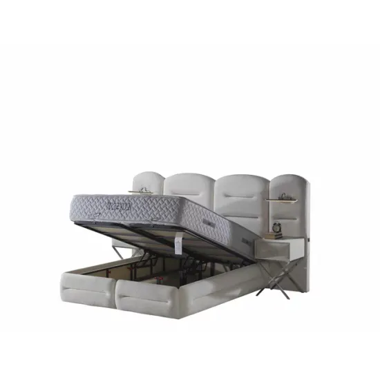 Set pat+Saltea Gratis tapițat Vizyon XXL  160x200 cm crem cu somieră rabatabilă, ladă depozitare picture - 5
