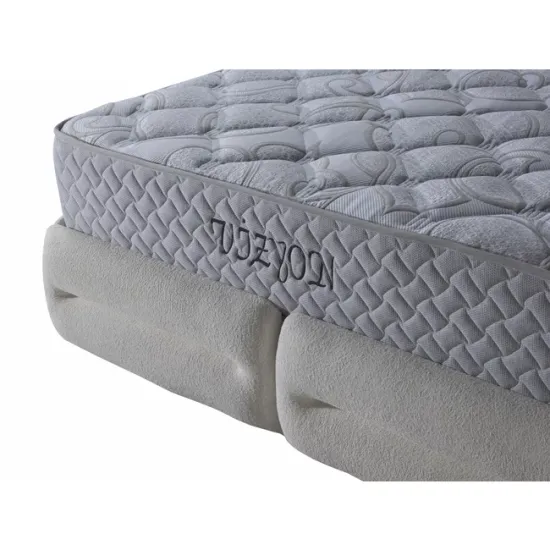Set pat+Saltea Gratis tapițat Vizyon XXL  160x200 cm crem cu somieră rabatabilă, ladă depozitare picture - 8