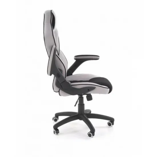 Scaun Sonic, mecanism TILT, stofă și piele ecologică, 68x70x115-124 cm, negru/gri picture - 2